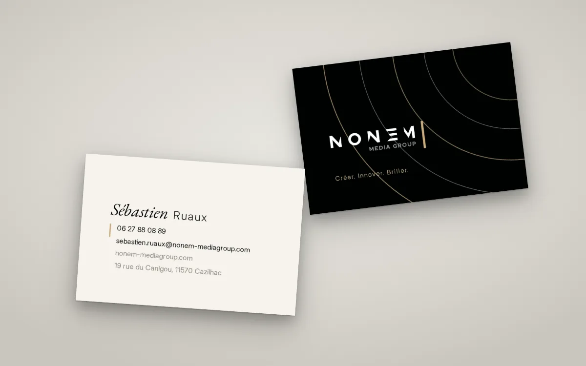 Cartes de visite recto verso de Nonem Media Group