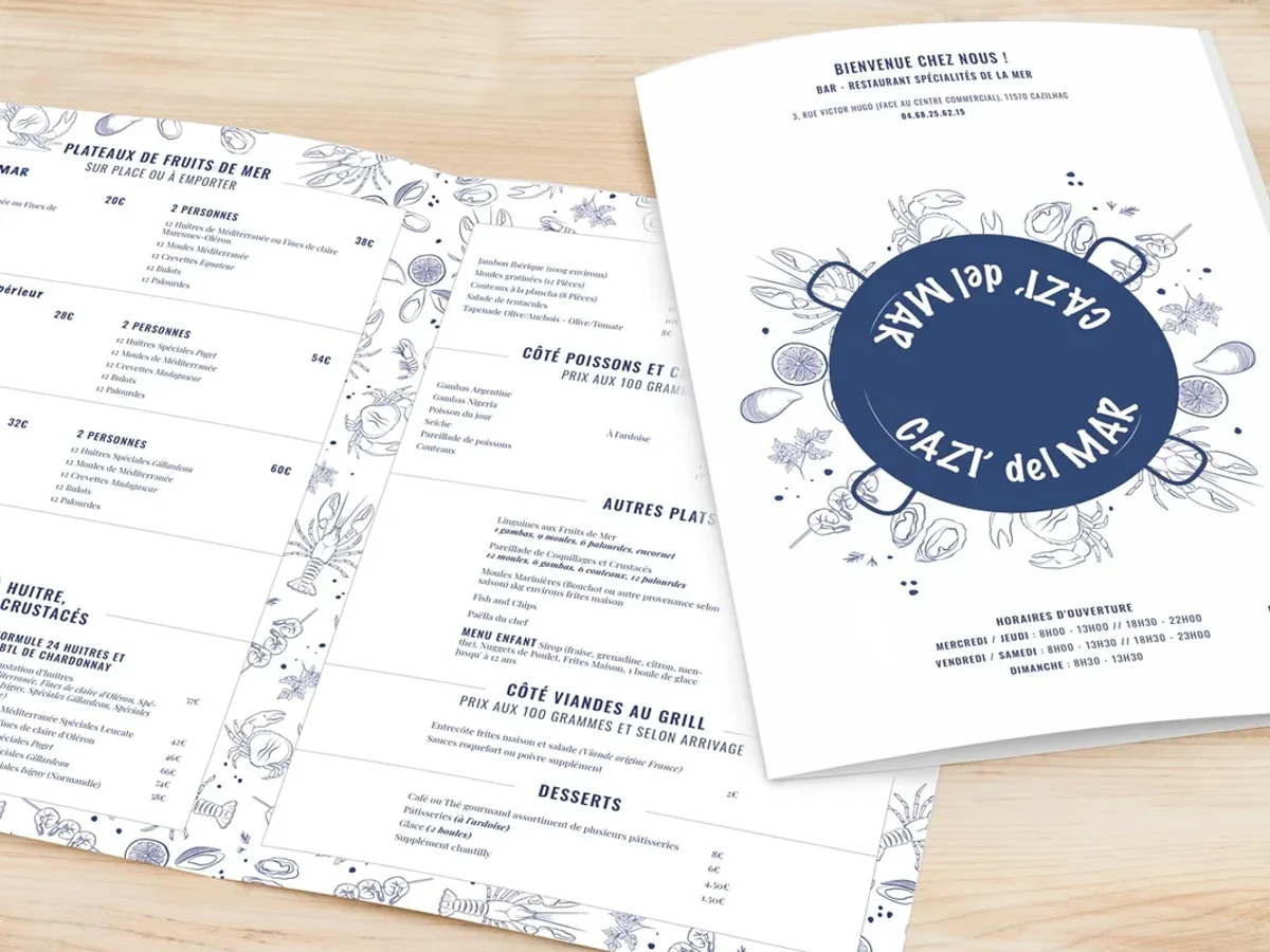 Cartes de restaurant