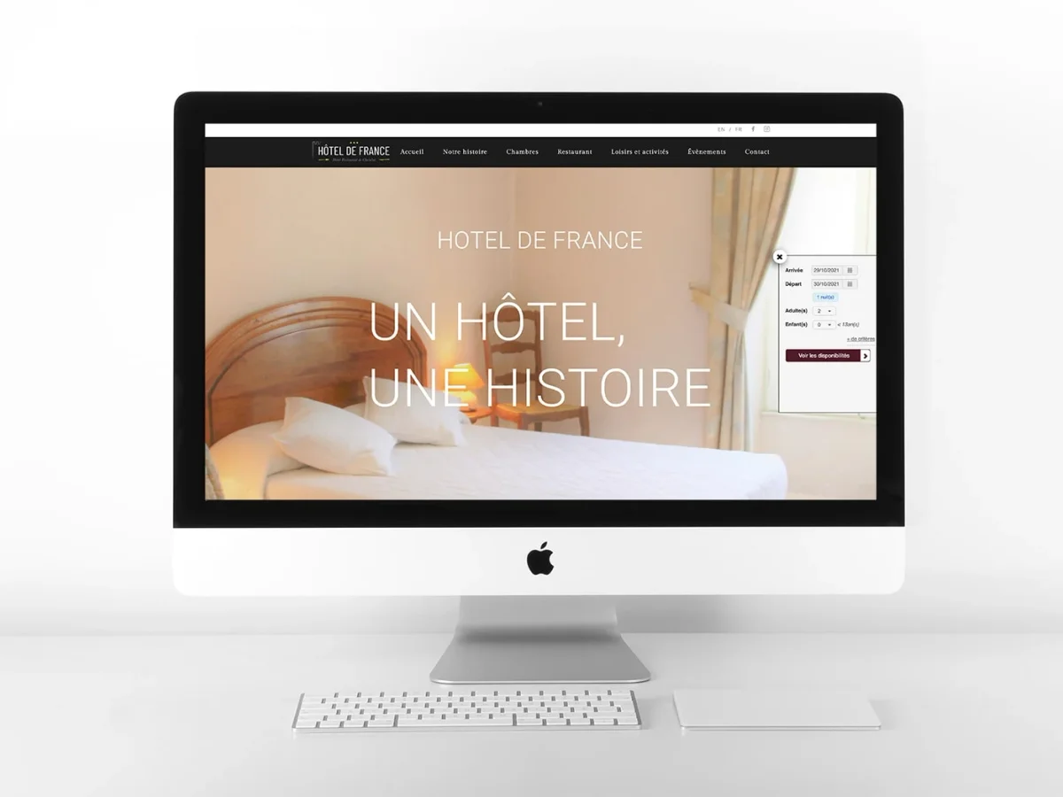 Site hôtel avec réservation en ligne