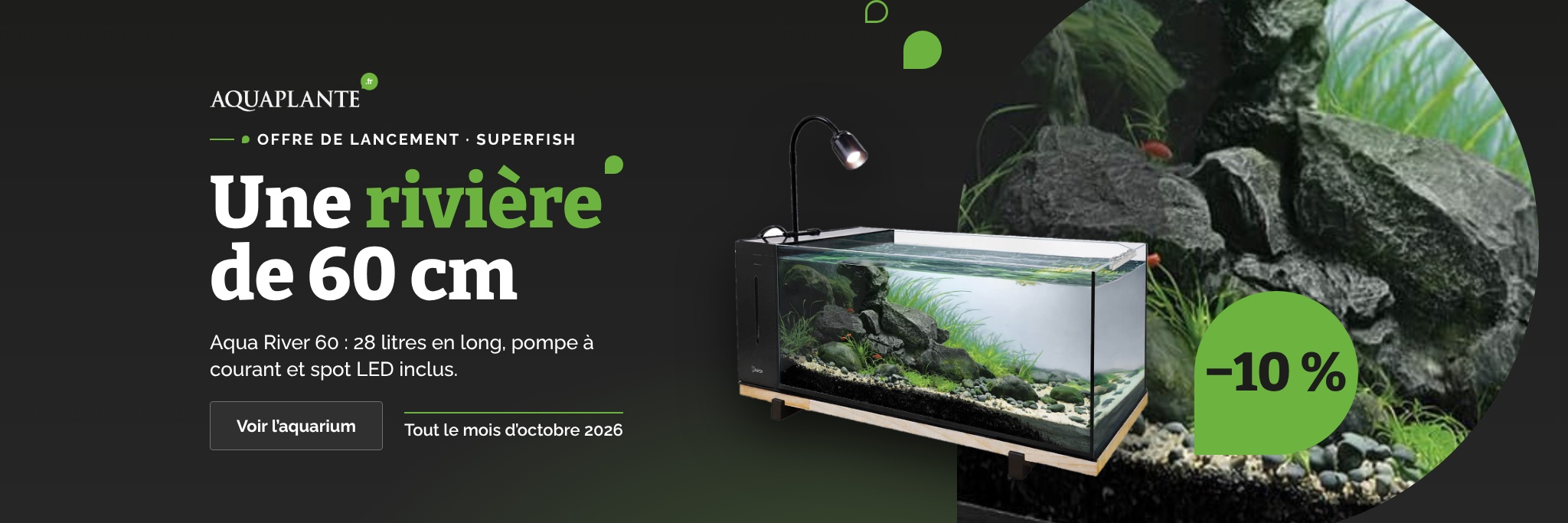 Bannière du site aquaplante.fr : Aqua River 60