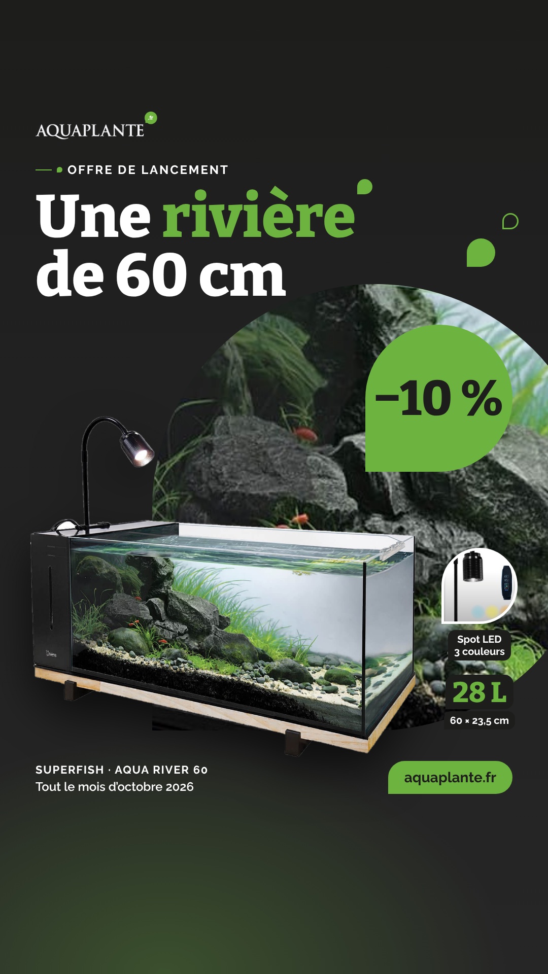 Story réseaux sociaux Aquaplante : Aqua River 60